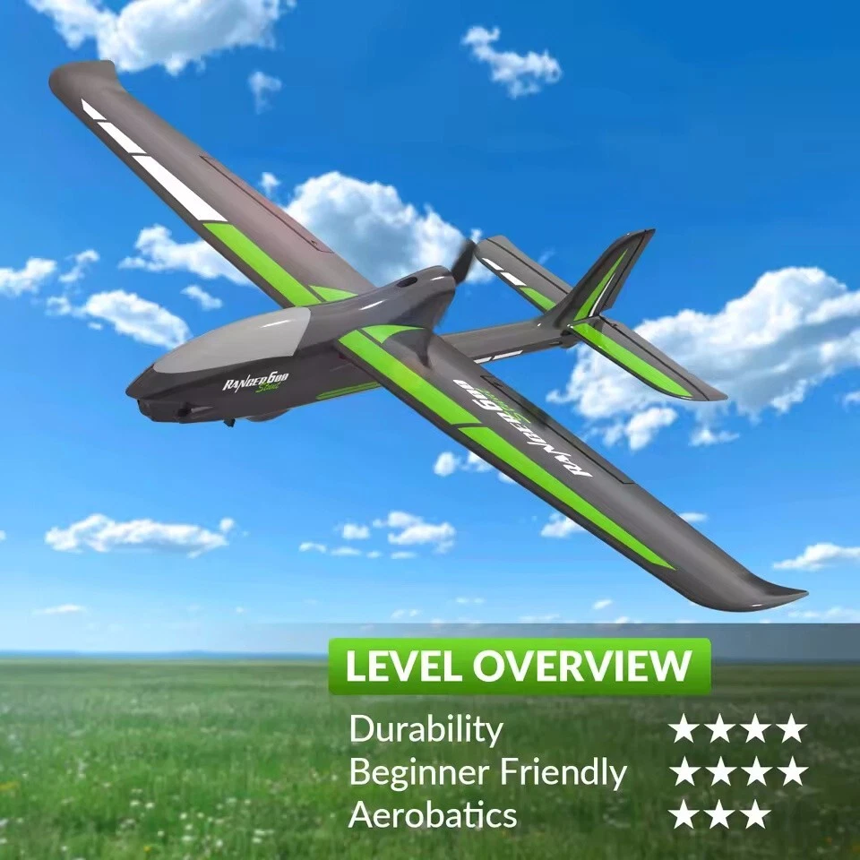 Volantexrc Ranger 600 RC Aircraft 2.4G 4CH Fixed Wing Green Plane w/3 Batteries - Image 2 of 4