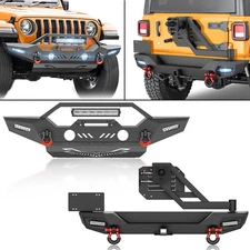 Front Or Rear Bumper W/ License Plate Bracket For 2018-2025 Jeep Wrangler JL JLU