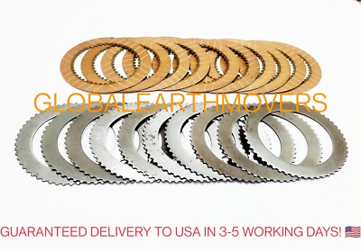 CASE PARTS- POWER SHUTTLE FRICTION & COUNTER PLATES SET OF 7 + 6 (D70672 D50083)