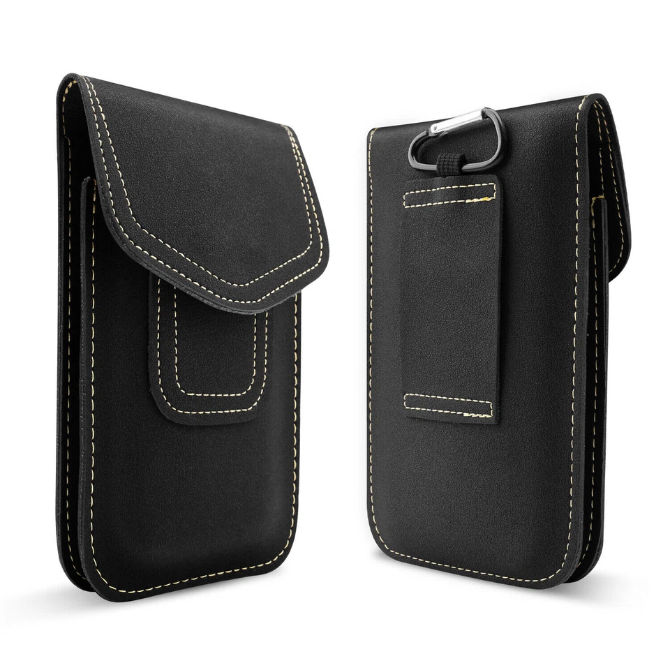 Hombres Teléfono Celular Cinturón Paquete Bolso Lazo Cintura Funda Estuche​ Cuero Billetera Cubierta Foto 3 de 3