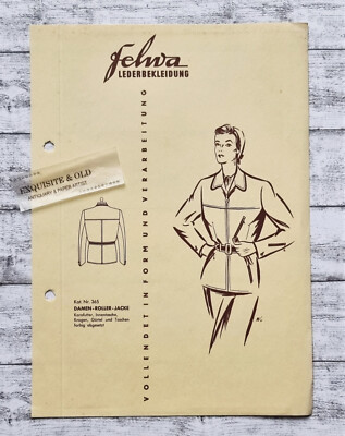 Damen Roller Jacke Felwa Lederbekleidung Mode Kleidung Werbung Reklame Vintage