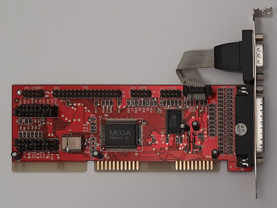 Mega D ISA Multi-I/O Floppy Controller (Red, Retro, 1994)