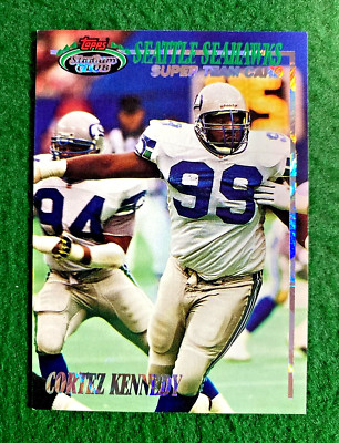 1993 Topps Stadium Club SP Super Team Card Cortez Kennedy Seattle Seahawks NFL