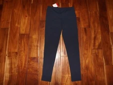 LADY HATHAWAY Womens Navy Blue Cotton French Terry Leggings S Small NWT 
