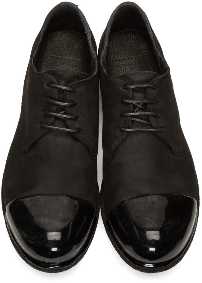 OFFICINE CREATIVE DERBY BUBBLE CAP TOE OXFORD BLACK LEATHER  display picture 1