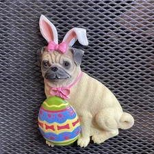 Easter Egg Bunny Ears PUG Willabee & Ward 3D Fridge Magnet W&W MBI Dog CUTE Gift
