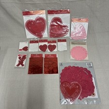 Lot Of Vintage Packages Of Hallmark French Lace Doilies Hearts Valentines