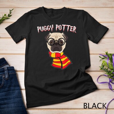 Puggy Potter Nerd Pug Dog T-Shirt Unisex T-shirt