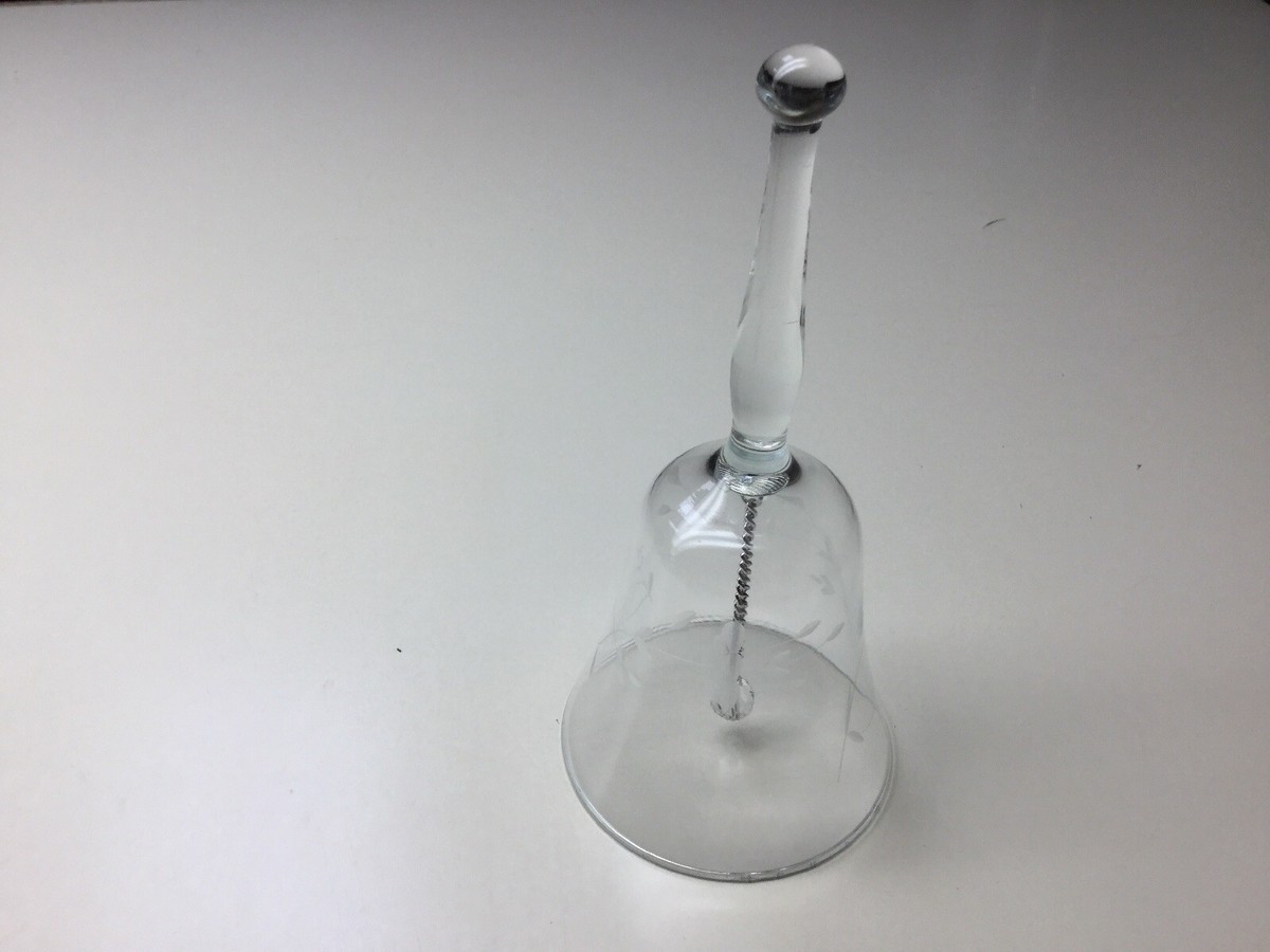 Vintage Glass Collectible Etched Bell. 6.5” | eBay