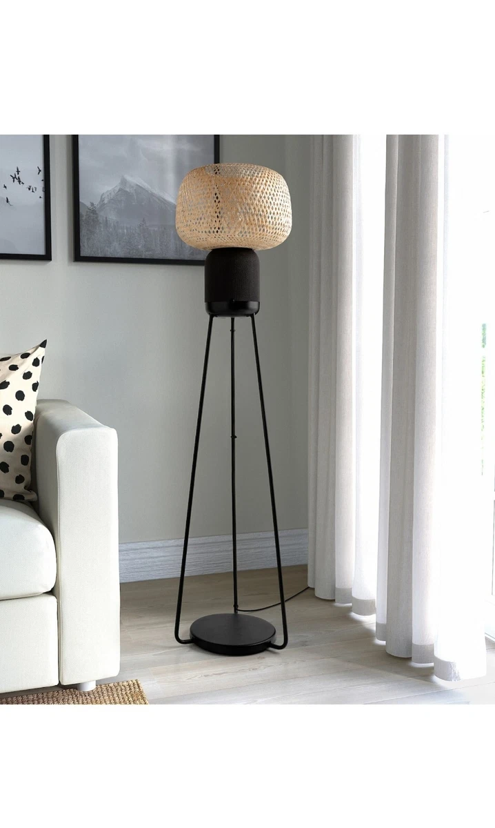 IKEA SYMFONISK Floor Lamp With WiFi Speaker Bamboo Smart Brand