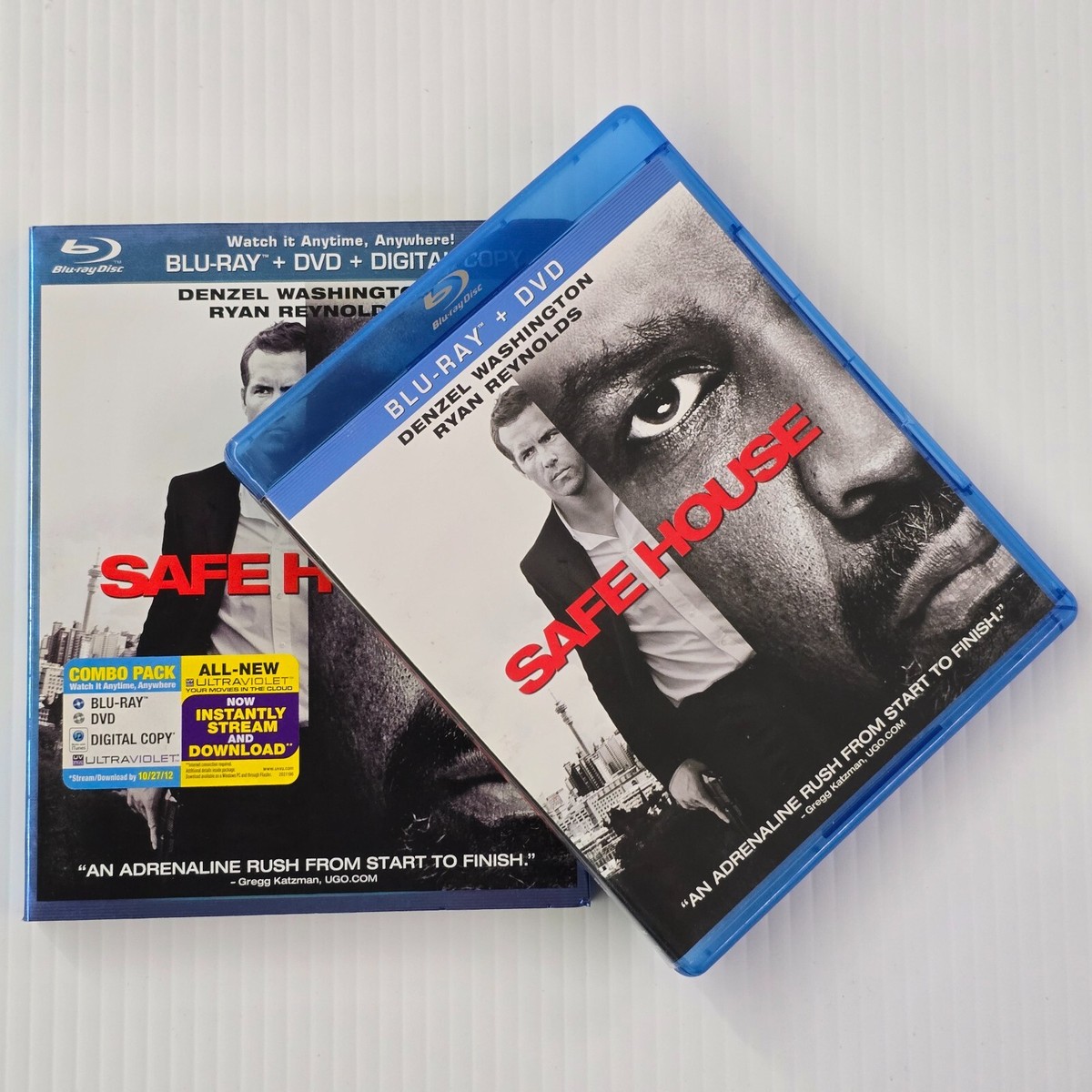 Safe House (Blu-ray/DVD, 2012) Denzel Washington, Ryan Reynolds, Vera  Farmiga