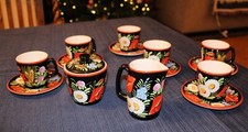 Vintage Hand-Painted Czech Tea/Coffee Set for 6