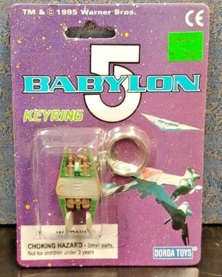 BABYLON 5 Key Ring Keychain 1995 New Sealed JMS Warner Bros Dorda Toys Ship 2