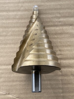 ZELCAN HSS Spiral Groove Step Drill Bit12 Sizes Titanium High Speed Steel.  g117