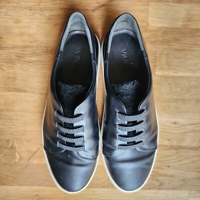 Leather Shoe Vince Black Shoes VINCE Bolton Leather Lace Up