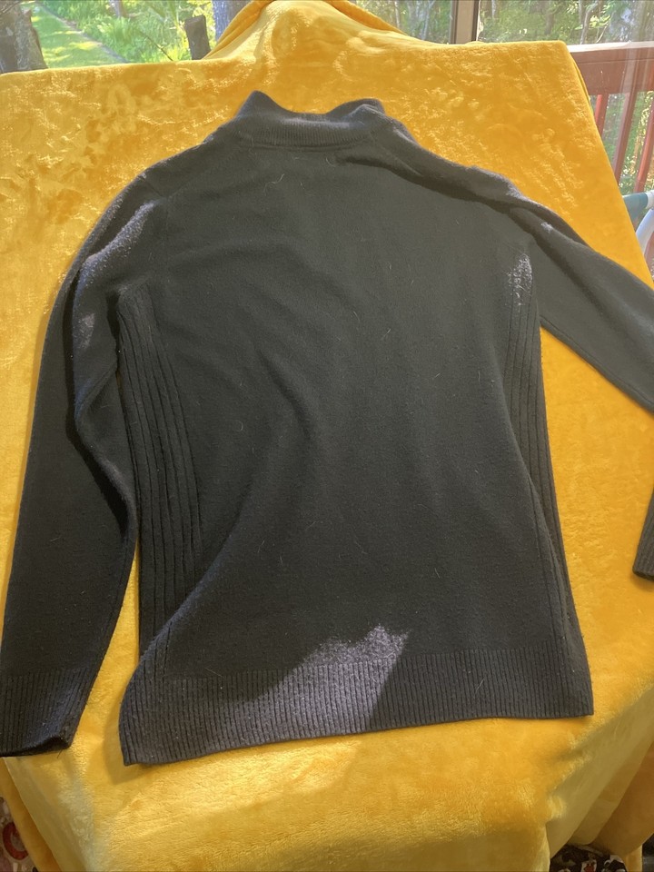 US Polo Assn.1/4 Zip Long Sleeve Pullover Black Sweater Size Small 100