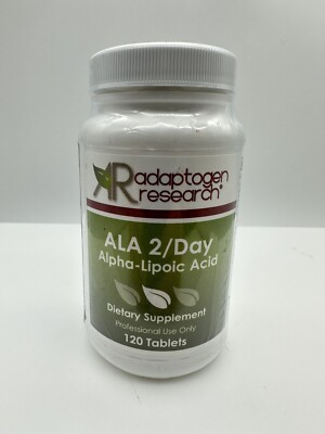 ALA 2 a Day Alpha Lipoic Acid 600mg with Biotin Adaptogen Research (120T)