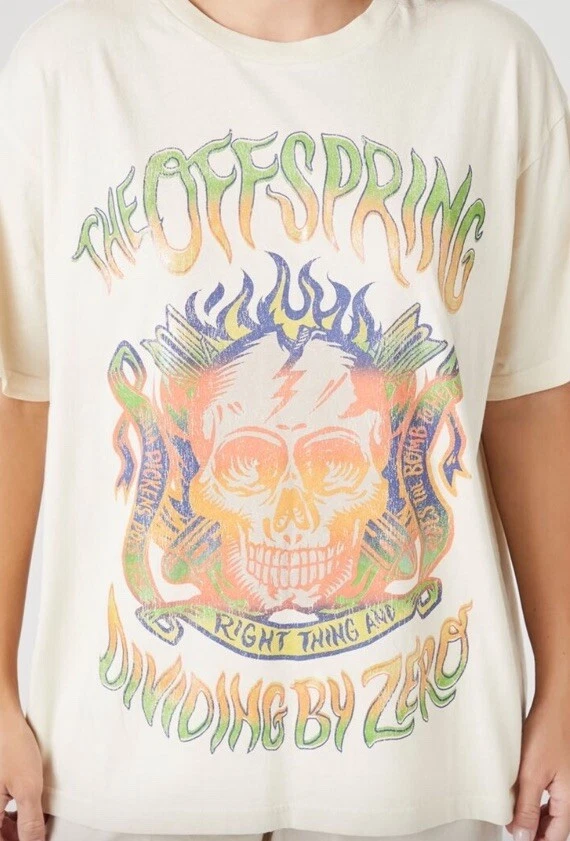 OFF WHITE Abito da donna bianco The Offspring Band Dividing By Zero taglia S M