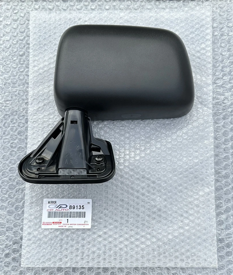 86-89 TOYOTA PICKUP CONDUCTOR DELANTERO IZQUIERDO PUERTA ESPEJO NEGRO OEM NUEVO Foto 4 de 4