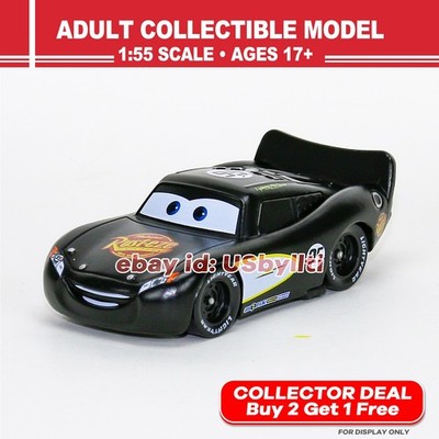 Display Model Vehicle Disney Pixar Cars RS McQueen Black 1:55 Diecast Car