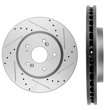 Front Brake Rotors Discs For Honda Accord Crosstour Cr-v Slotted Drilled 2 Pcs
