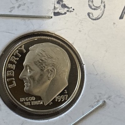 1997 S ROOSEVELT *CLAD PROOF* DIME **FREE SHIPPING**
