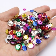 3000 Mixed Color 8mm CUP round loose sequins Paillettes sewing Wedding craft