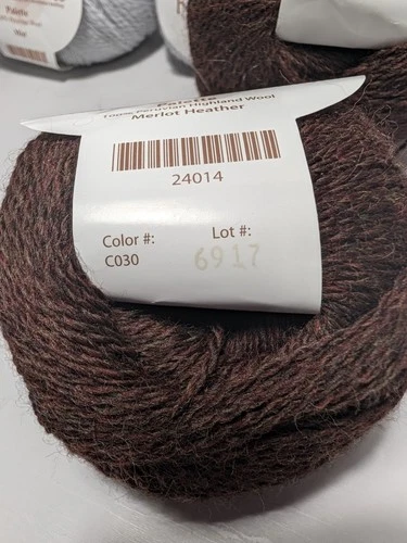 Knit Picks Palette Yarn Lot 7 Balls 100% Wool Mist Grey Merlot Heather 1617 Yds image 2