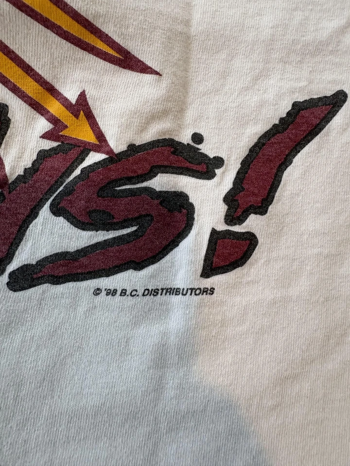 Camisa De Colección Arizona State Sun Devils Juvenil Pequeña Blanca NCAA Fútbol Fear This Foto 3 de 4