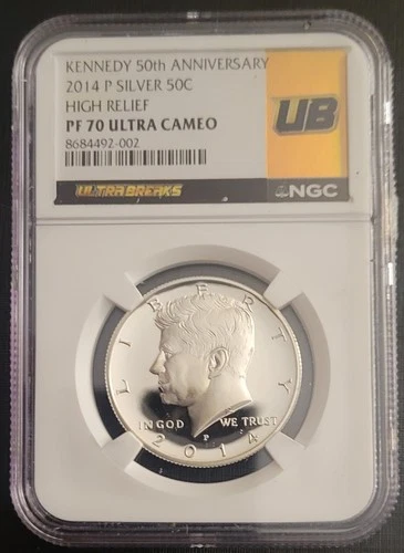 2014 Kennedy Half Dollar Philadelphia NGC PF70 Ultra Cameo Silver 50C KM#207a