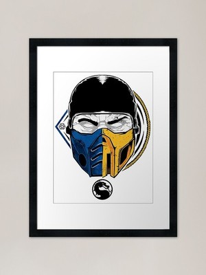 Skorpion und Subzero gerahmtes Kunst Pri gerahmtes Wandbild Poster Leinwanddruck Bild