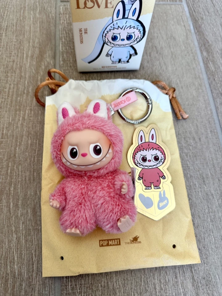100% AUTHENTIC! Mini Labubu SECRET "HEART" PLUSH Pin For Love PENDANT POPMART🔥 - Image 3 of 4