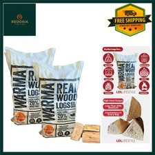 Kiln Dried Real Softwood Logs Ready to Burn - 2 x 53L Bags - 106L