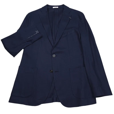 Boglioli Blue Cotton Pique Jersey Slim Fit K Jacket Mens Size US 46R (Italy 56R) - Image 1 of 4