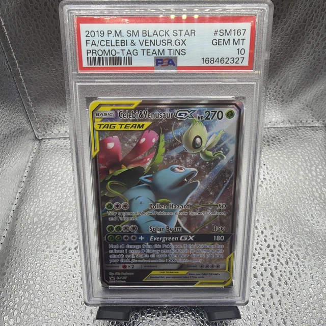 Pokémon Sun & Moon Black Start FA/Celebi & Venusaur Gx Tag Team Promo PSA 10