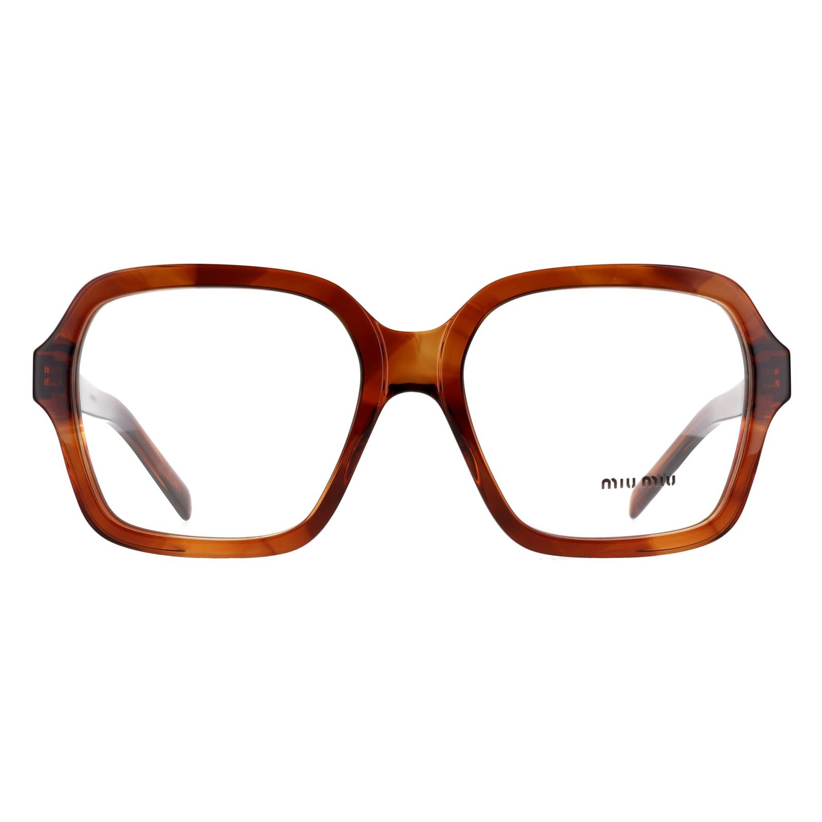 Miu Miu Women's Brown Mu 03Yv 26E1o1 Woman Optical Frames Acetate Squared Normal - Image 2