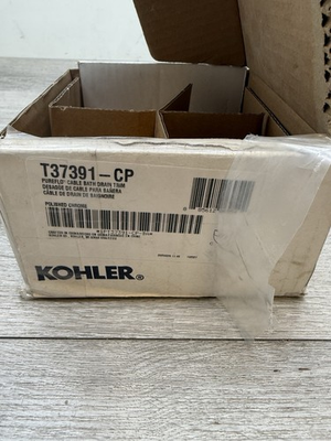 #ad Kohler T37391 CP Pureflo Rotary Turn Bath Drain Trim Chrome *Scratches* $14.99