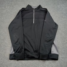 Nike Golf Pullover Men Large Black Sweatshirt ThermaFIT Tour Performance 1/4 Zip