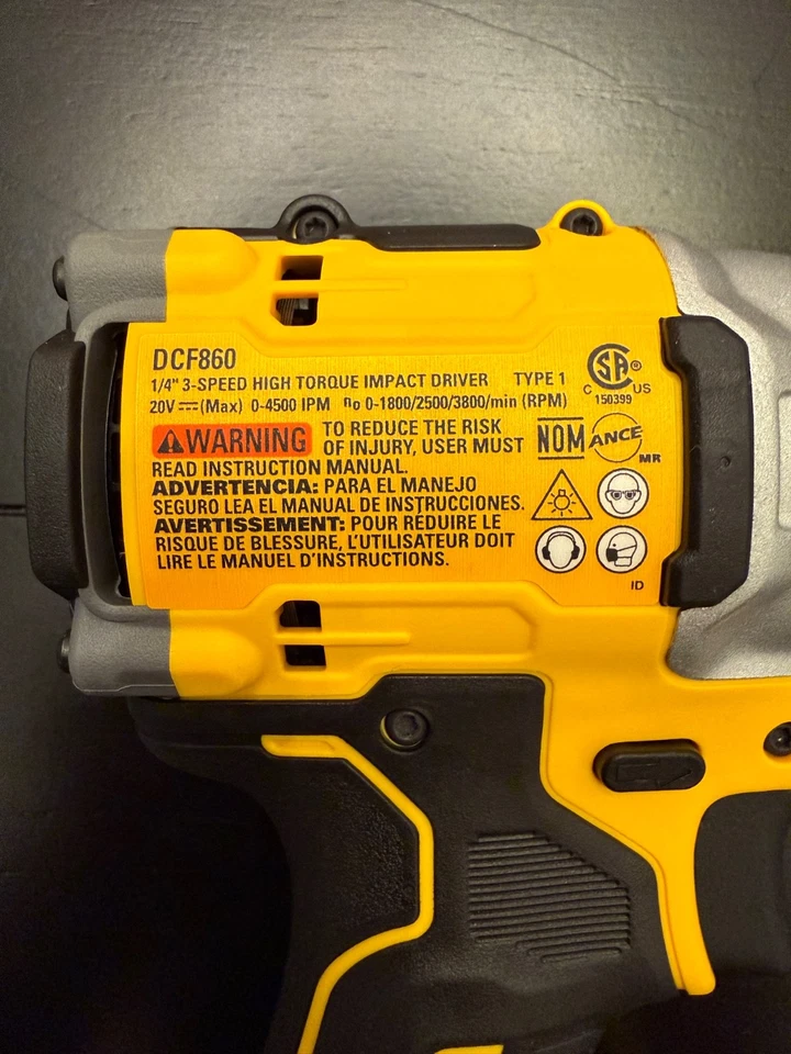 DEWALT DCF860 20V MAX XR 1/4” Brushless Impact Driver – New Open Box Tool Only - Image 2 of 3