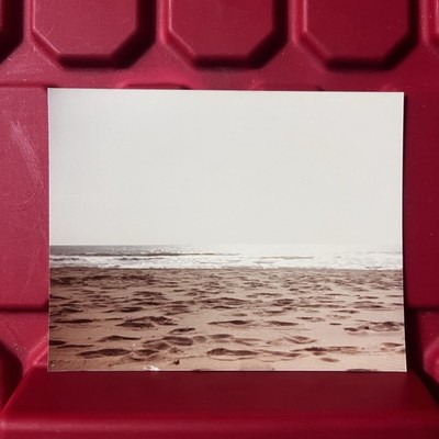 Empty Beach In California 4 3/8 x 3 1/2 Photograph Vintage 1980s