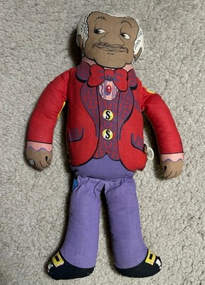 Vintage Redd Foxx Plush Doll 17'', 1976 Shindana Toys Comedian Double Sided
