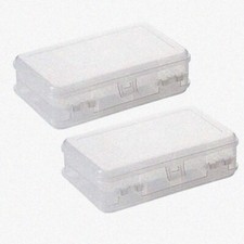 Clear double-layer jewelry and small item organizer with 10 compartments