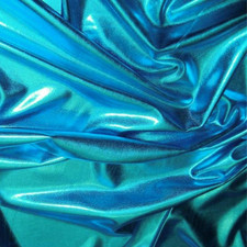 Spandex Metallic Fabric Turquoise, 60" Wide   Sold by the Yard FB 