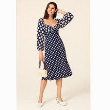 Sachin & Babi Melody Dress Sz 2 Ikat Blue Pink Feminine Boho Retro Romantic