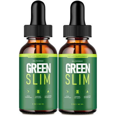 Green Slim Drops, Official GreenSlim Supplement Drops (2 Pack)