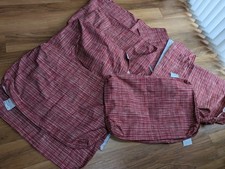 IKEA Vimle 3-Seat Sofa with Chaise Longue Red/ White Weave Pattern Brand New