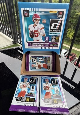 2025 NFL DONRUSS - 46 Total Packs from Gravity Feed Box - Hunt DOWNTOWNS 