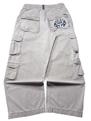 JNCO Jeans Commando Army Twill Vintage Y2K Wide Leg 34x31 Cargo