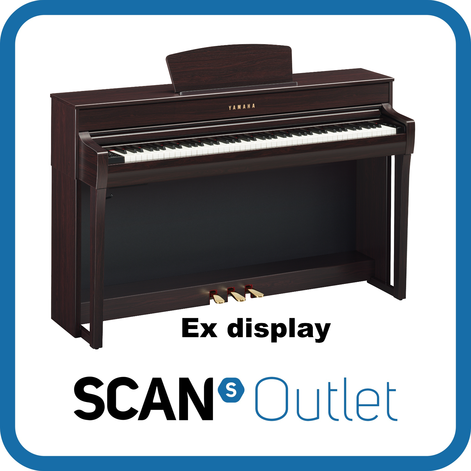Yamaha CLP-735 Digital Piano, Clavinova, GrandTouch-S Keyboard, Rosewood