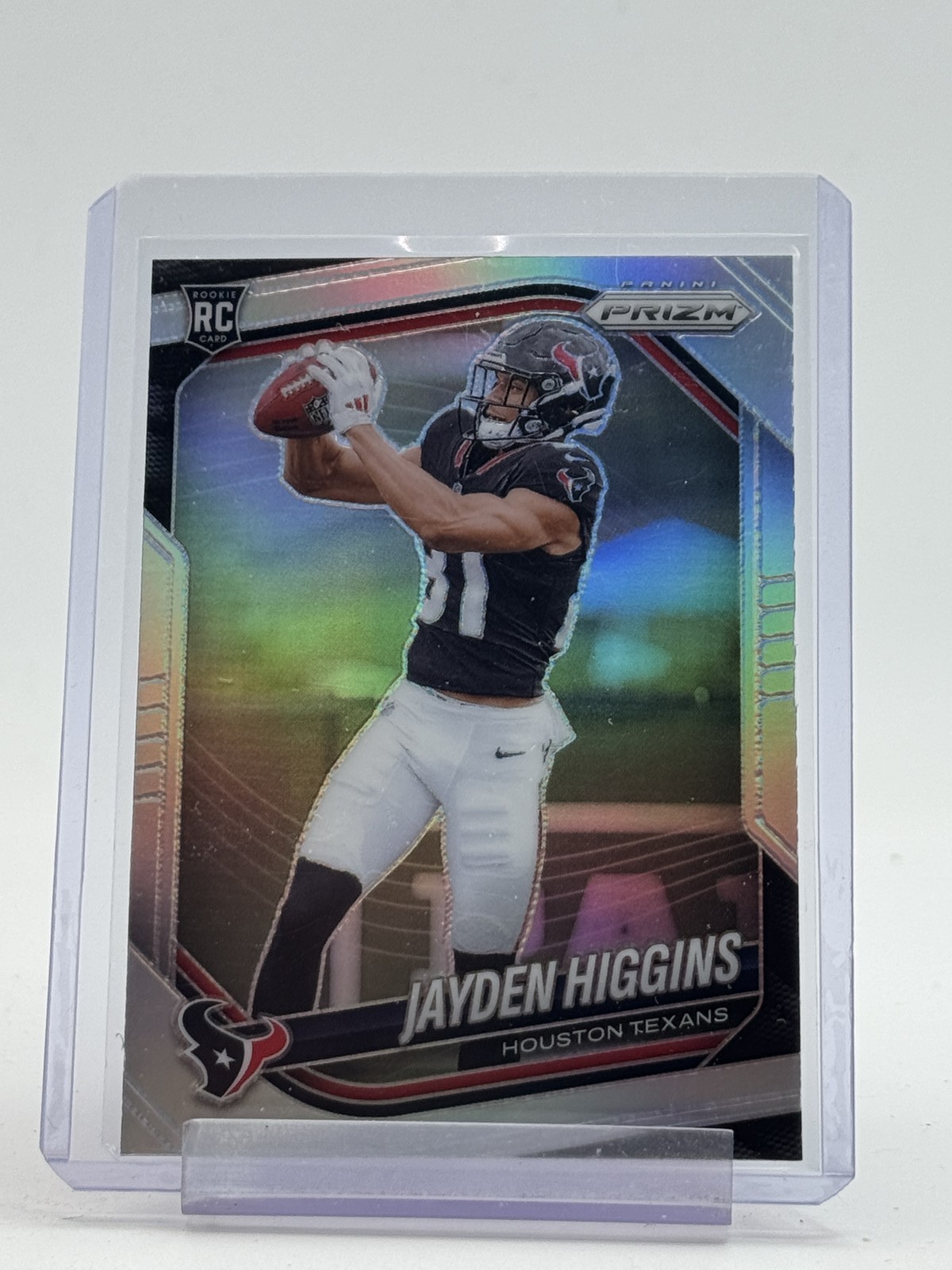 JAYDEN HIGGINS 2025 PANINI PRIZM SILVER ROOKIE #376 HOUSTON TEXANS FOOTBAL Q6766
